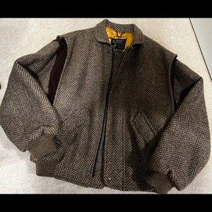 Hunter’s Brora Sz L Pure New Wool Heavy Jacket Woven in Scotland EUC